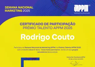 Certificado do Prémio Talento APPM 2025