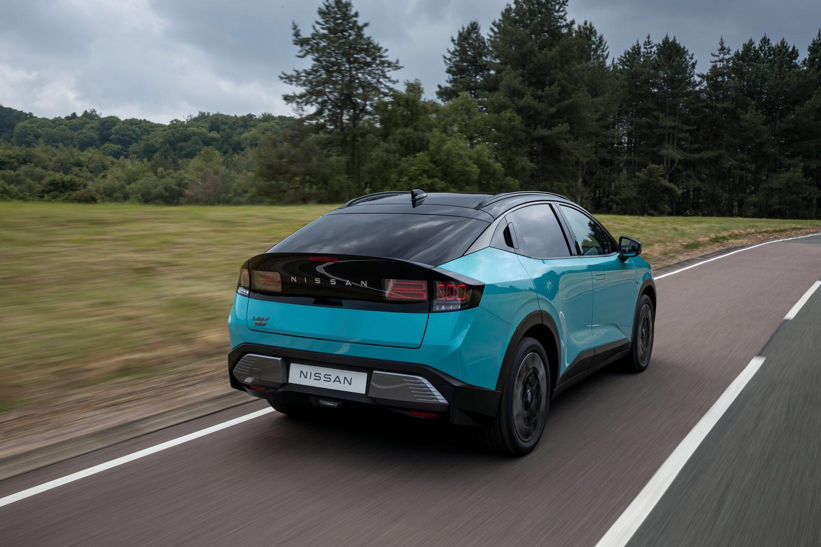 Vista exterior de um carro elétrico